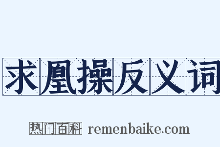 求凰操反义词是什么意思的图片